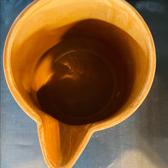 Vintage Orange Ceramic Pitcher - Picture 9 of 10